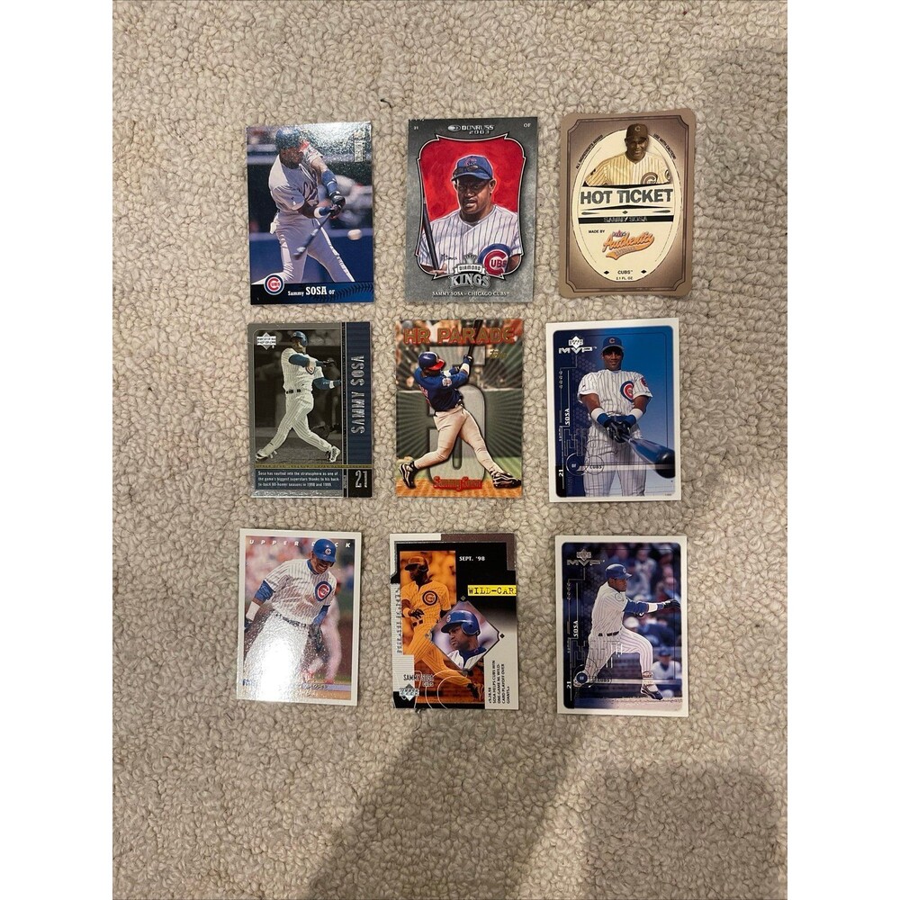 Sammy Sosa 9 card lot cubs